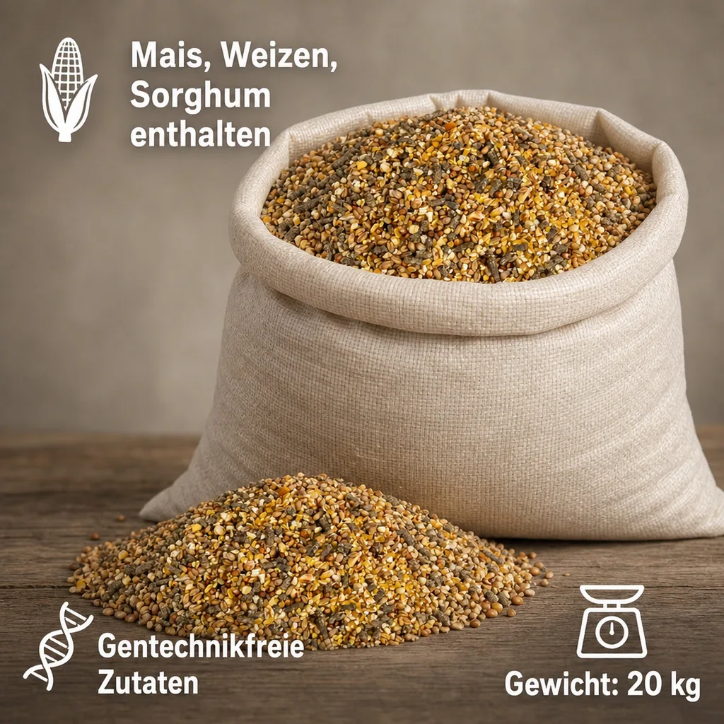 Hühnerfutter 20kg, Körnermischung, Getreidemischung, Legehennenfutter