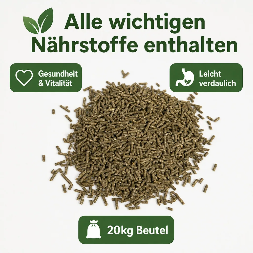 Kaninchenfutter 20kg Pellets, Allround-Futter für Kaninchen