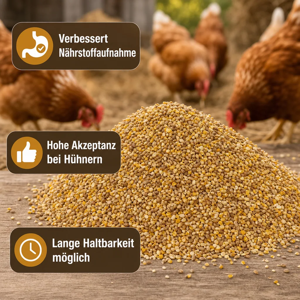 Hühnerfutter 20kg, Körnerfutter Hühner, mit Mais