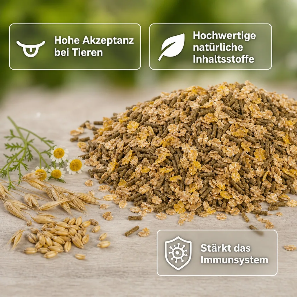 Hirschfutter 20kg, Rehfutter, Schaffutter, Ziegenfutter, Flockenmischung für Pflanzenfresser