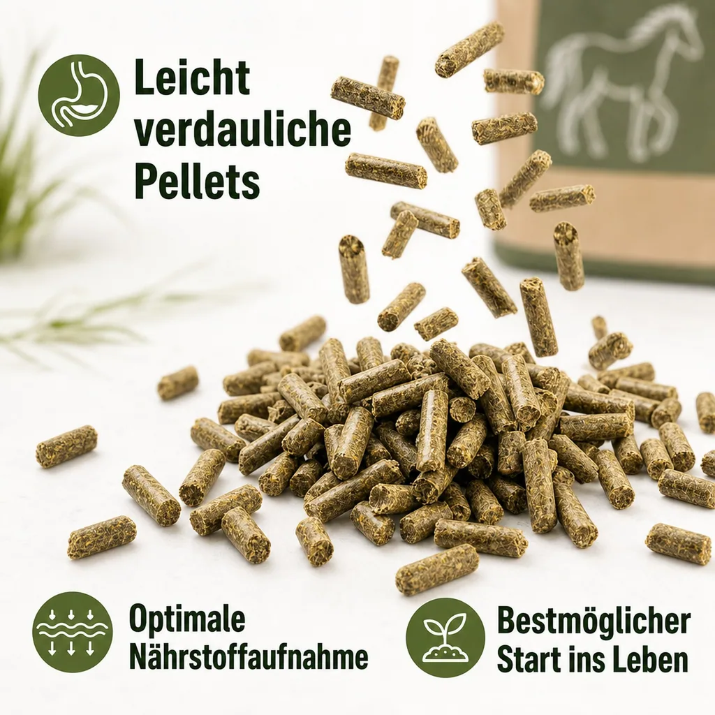 Pferdefutter, Fohlenfutter 20kg, Pellets Pferd, Mineralfutter