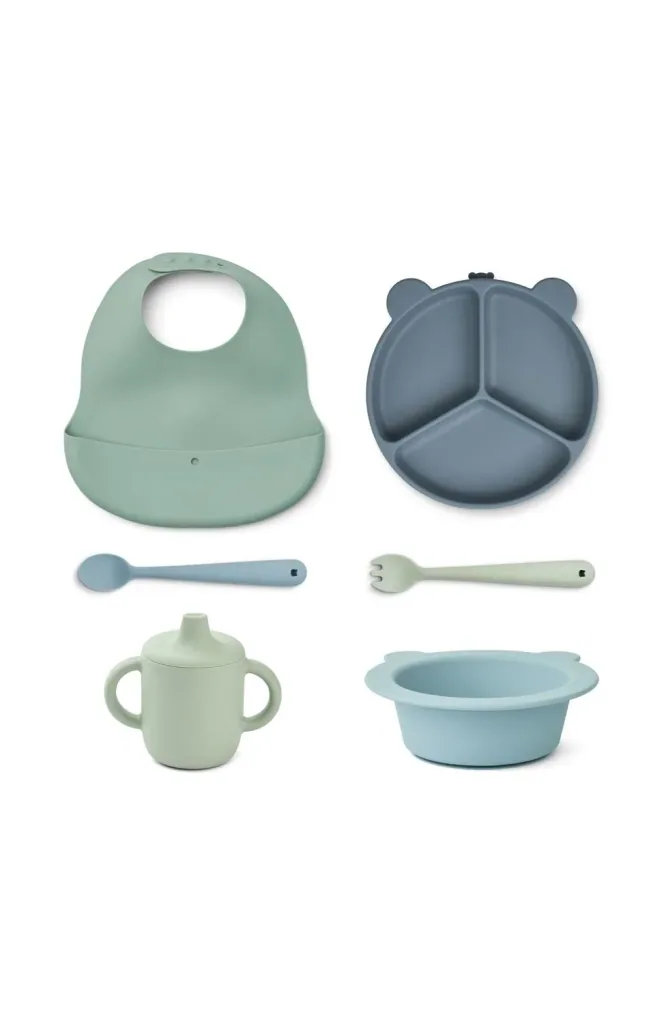 Liewood Geschenkset mahlzeiten - Stina, Multi Mix, Farbe: Dusty mint multi mix