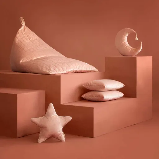 Nobodinoz Sitzsack "Essaouira" Savanna Samt rosa
