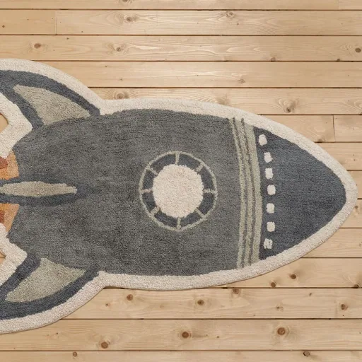 Little Dutch Teppich "Space" Rakete 80 x 130 cm