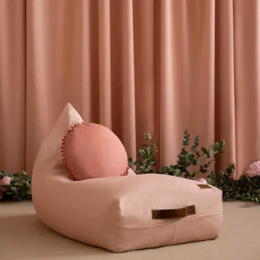 Nobodinoz Sitzsack / Sitzkissen Oasis blass rosa