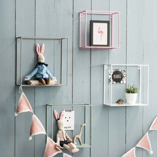 Kidsdepot Wandregal Metall grau