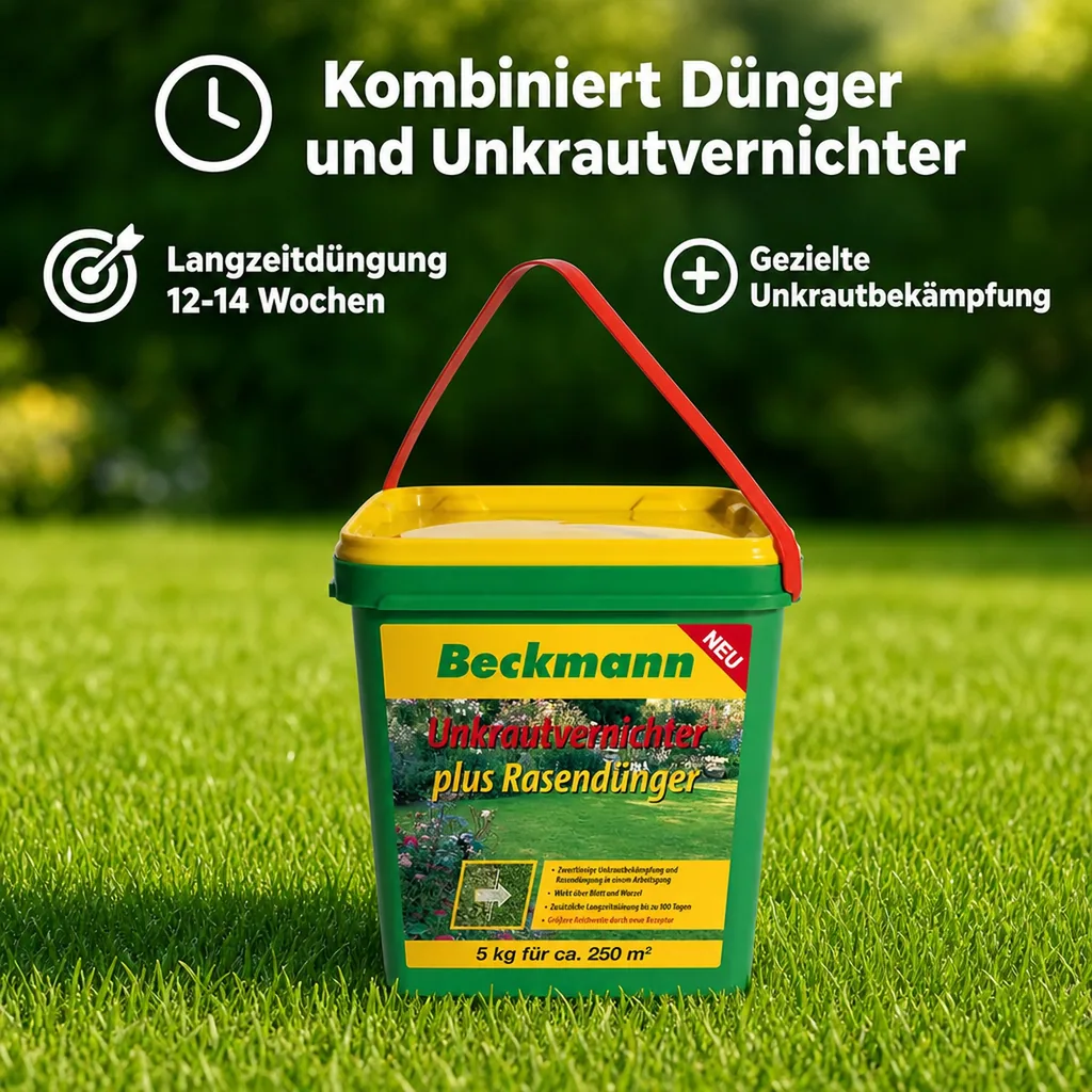 5 kg Rasendünger mit Unkrautvernichter + Langzeitwirkung für ca.250m²