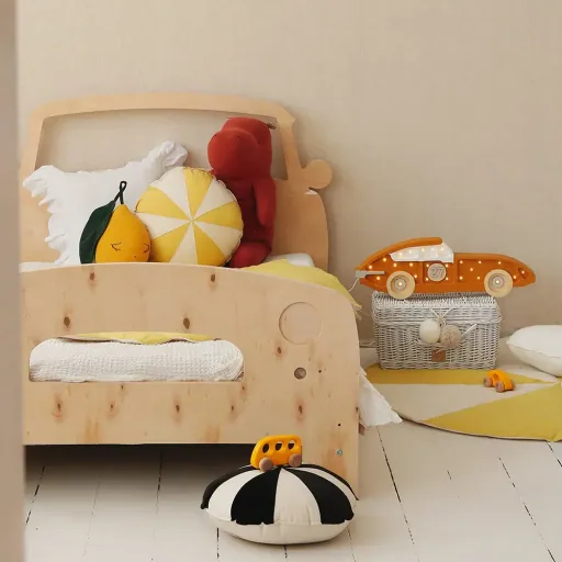 little lights Led Deko Kinderlampe Rennwagen senfgelb