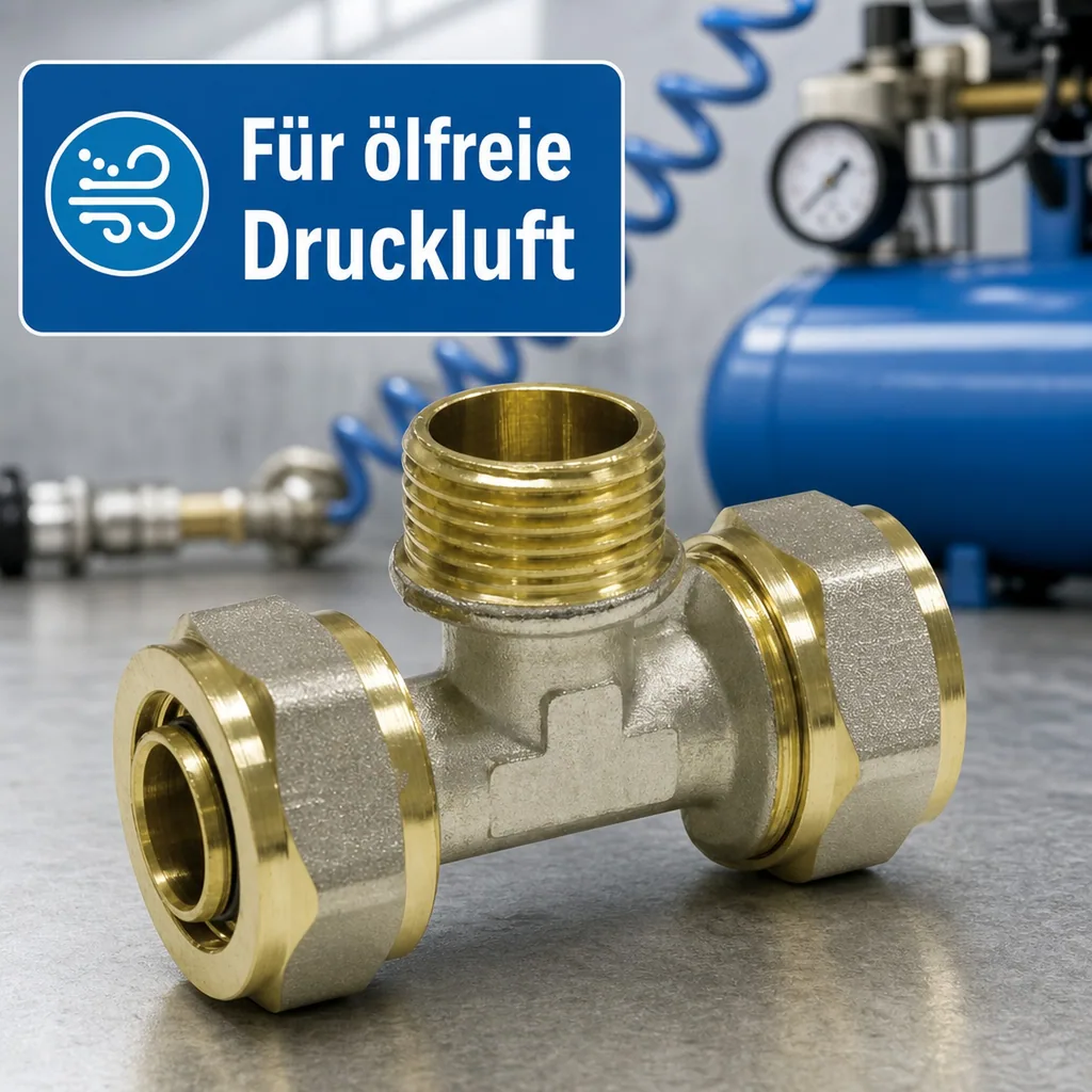 Schraubfitting T-Stück 32 x 3 - 1" AG - 32 x 3