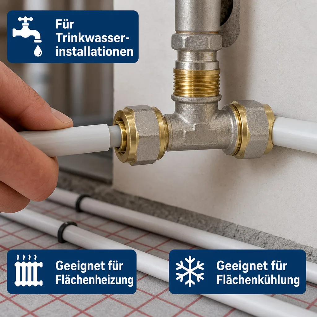 Schraubfitting T-Stück 32 x 3 - 1" AG - 32 x 3