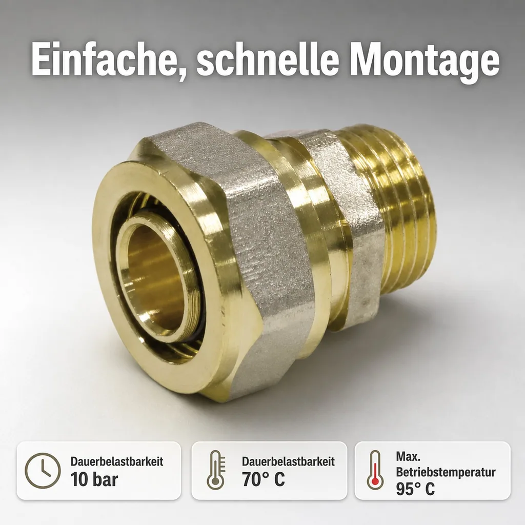 Schraubfitting Kupplung 16 x 2 - 1/2" AG