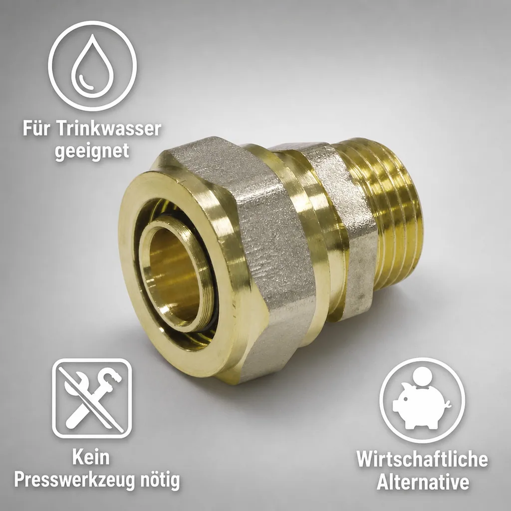 Schraubfitting Kupplung 16 x 2 - 1/2" AG