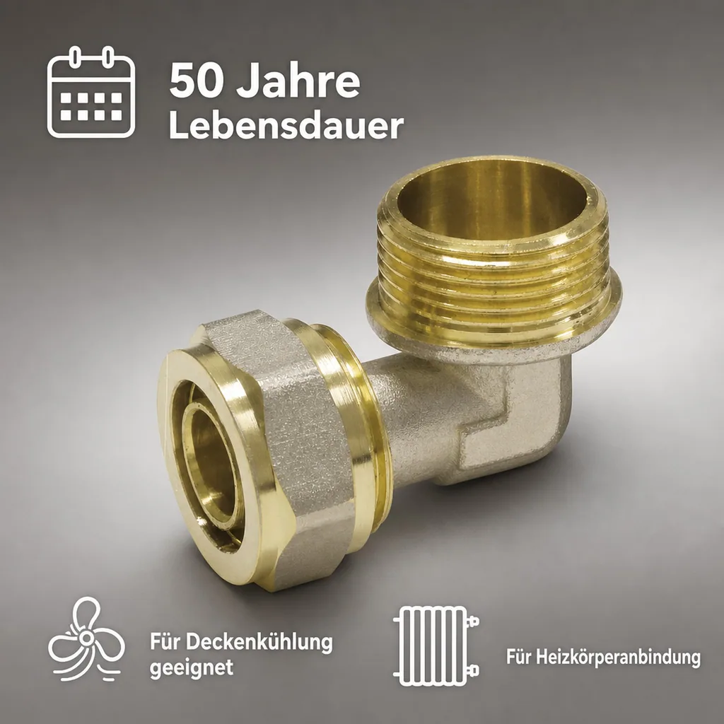 Schraubfitting Winkel 26 x 3 - 1" AG