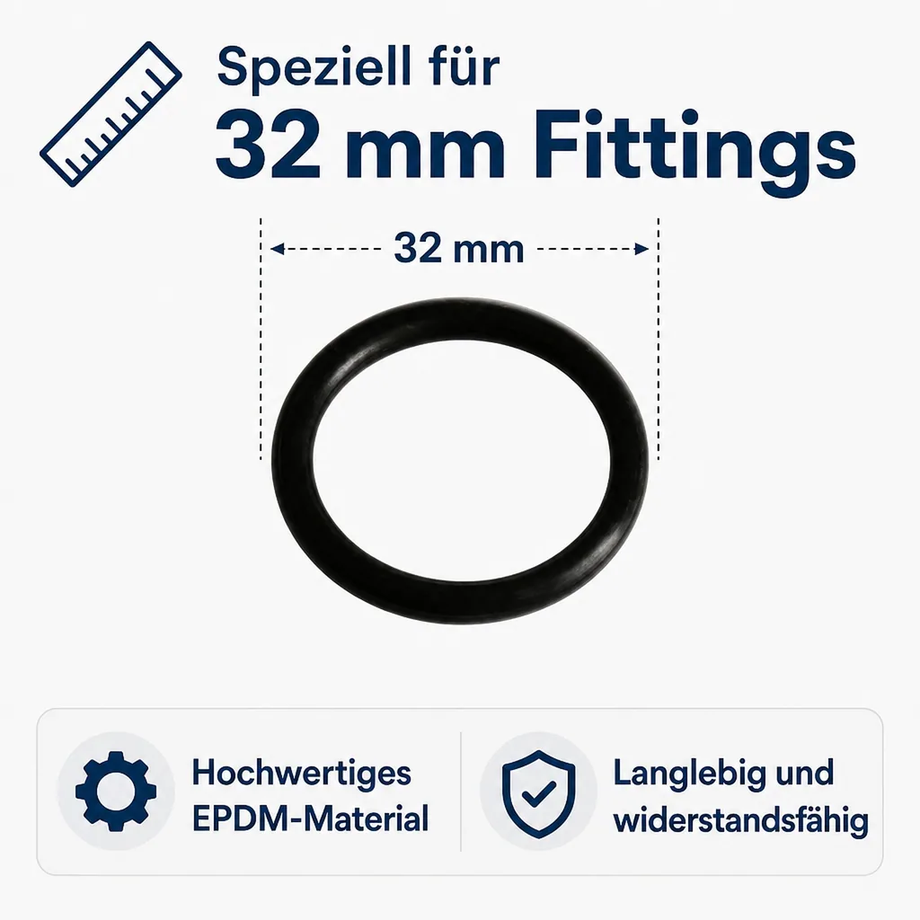 O-Ring Ersatz, 32mm Schraubfitting, DVGW Dichtung