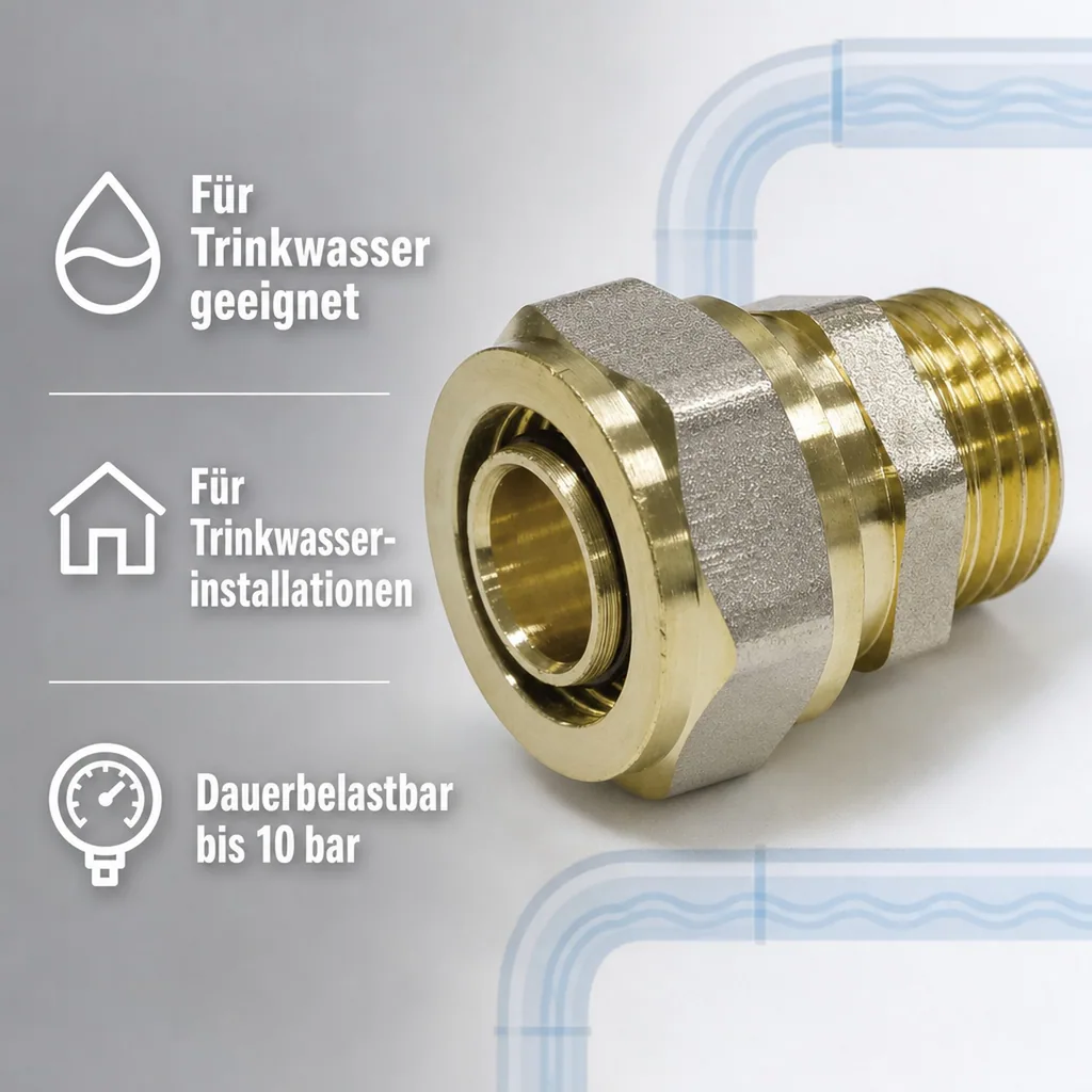 Schraubfitting Kupplung 26 x 3 - 3/4" AG