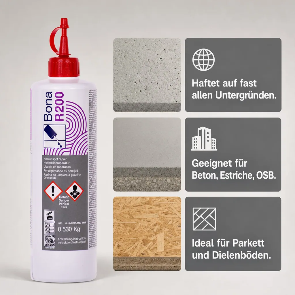 BONA R200 1-K Füllmasse 530 g Unterspritzen von Hohlstellen