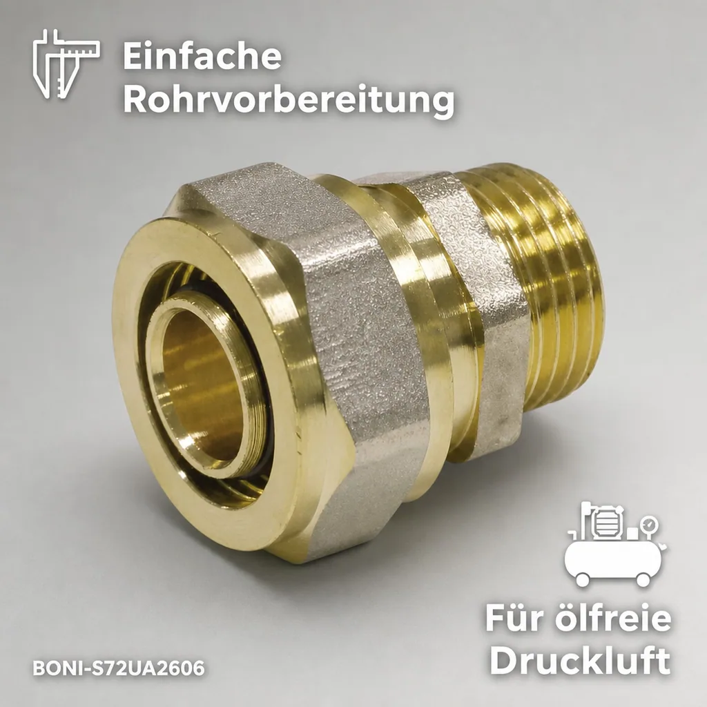 Schraubfitting, Kupplung 26 mm, 1 Zoll AG