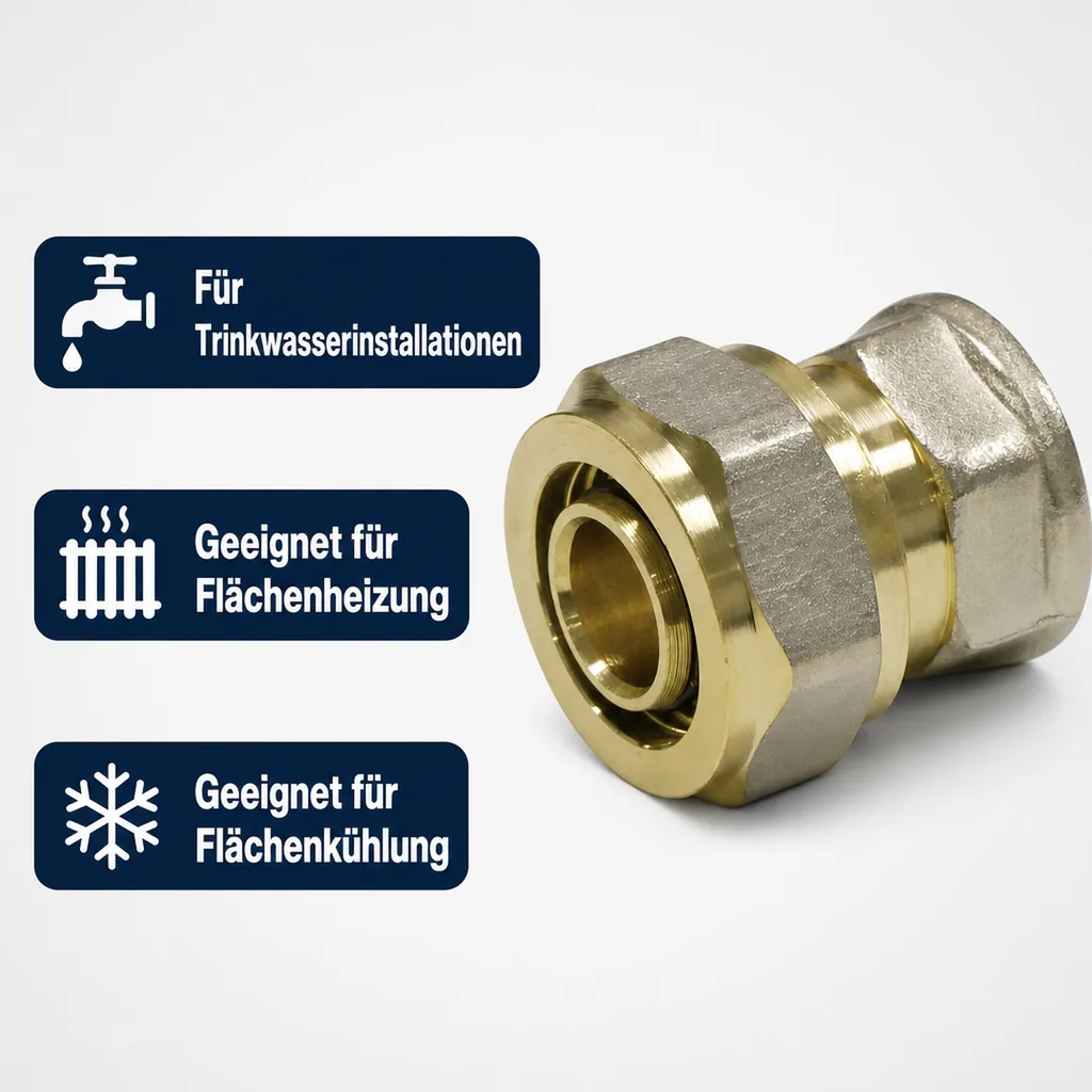 Schraubfitting Kupplung 20 x 2 - 3/4" IG
