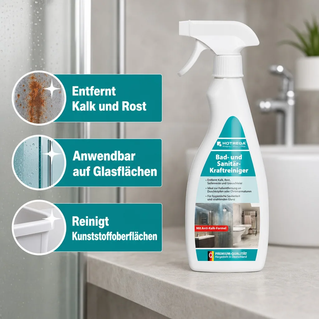 HOTREGA Bad und Sanitär Kraftreiniger 500ml Sprühflasche