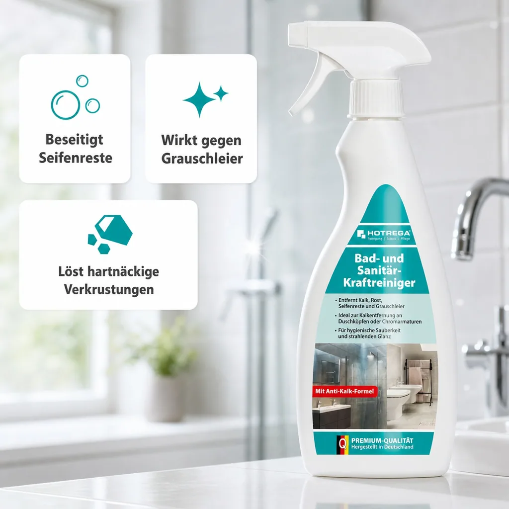 HOTREGA Bad und Sanitär Kraftreiniger 500ml Sprühflasche