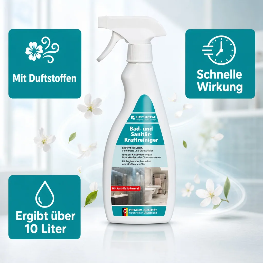 HOTREGA Bad und Sanitär Kraftreiniger 500ml Sprühflasche