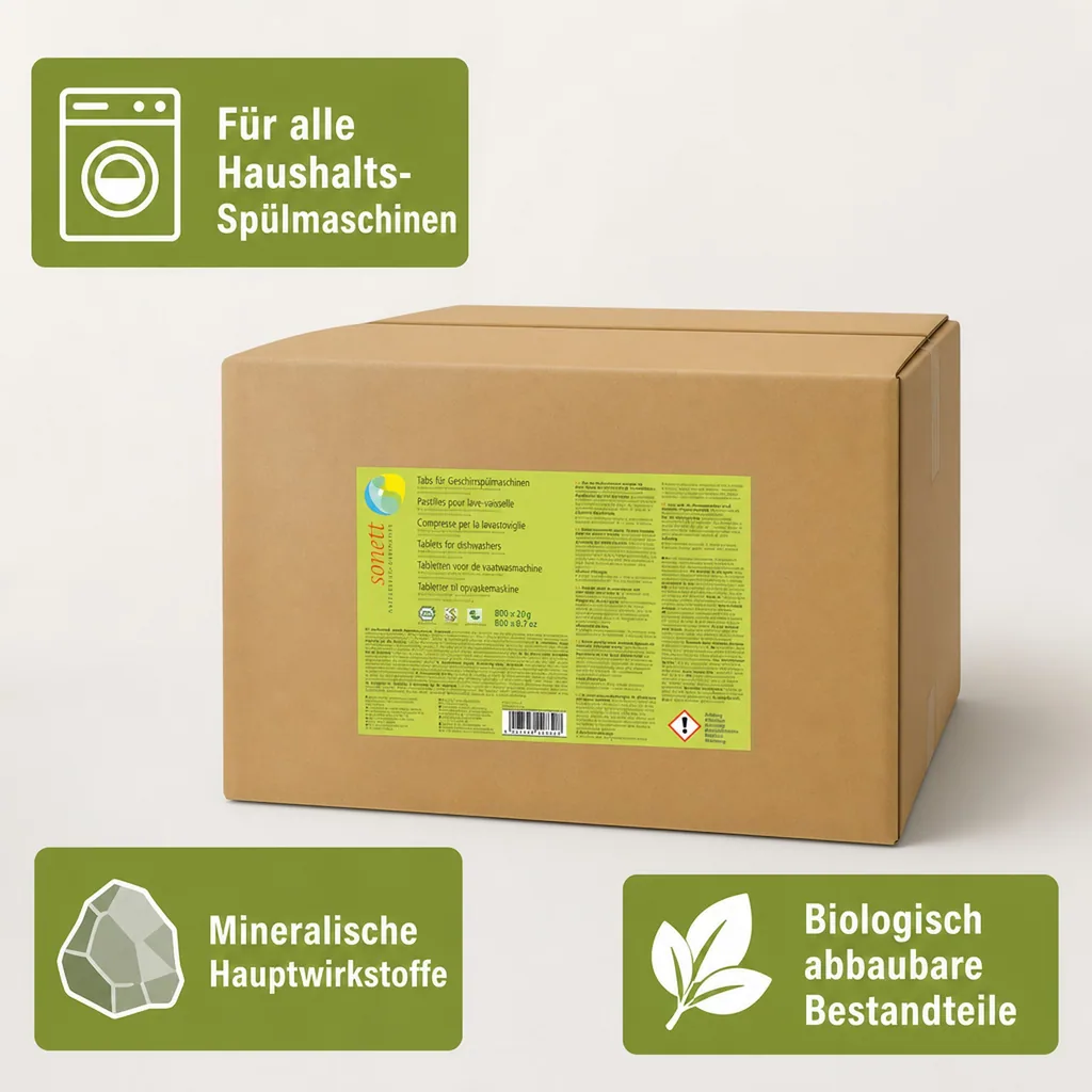 SONETT Geschirrspülmittel Tabs 800 Stück lose Spülmaschinentabs