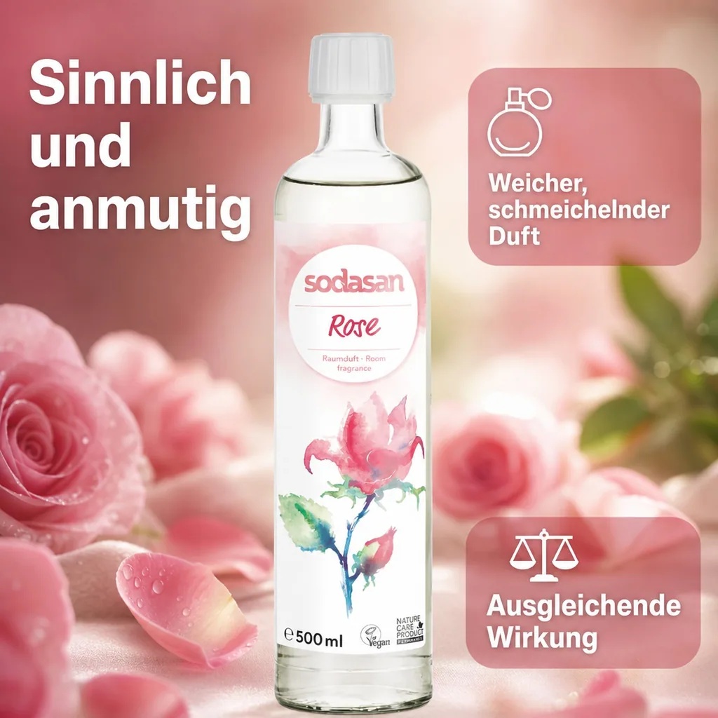 SODASAN Raumduft senses ROSE 500ml Nachfüller