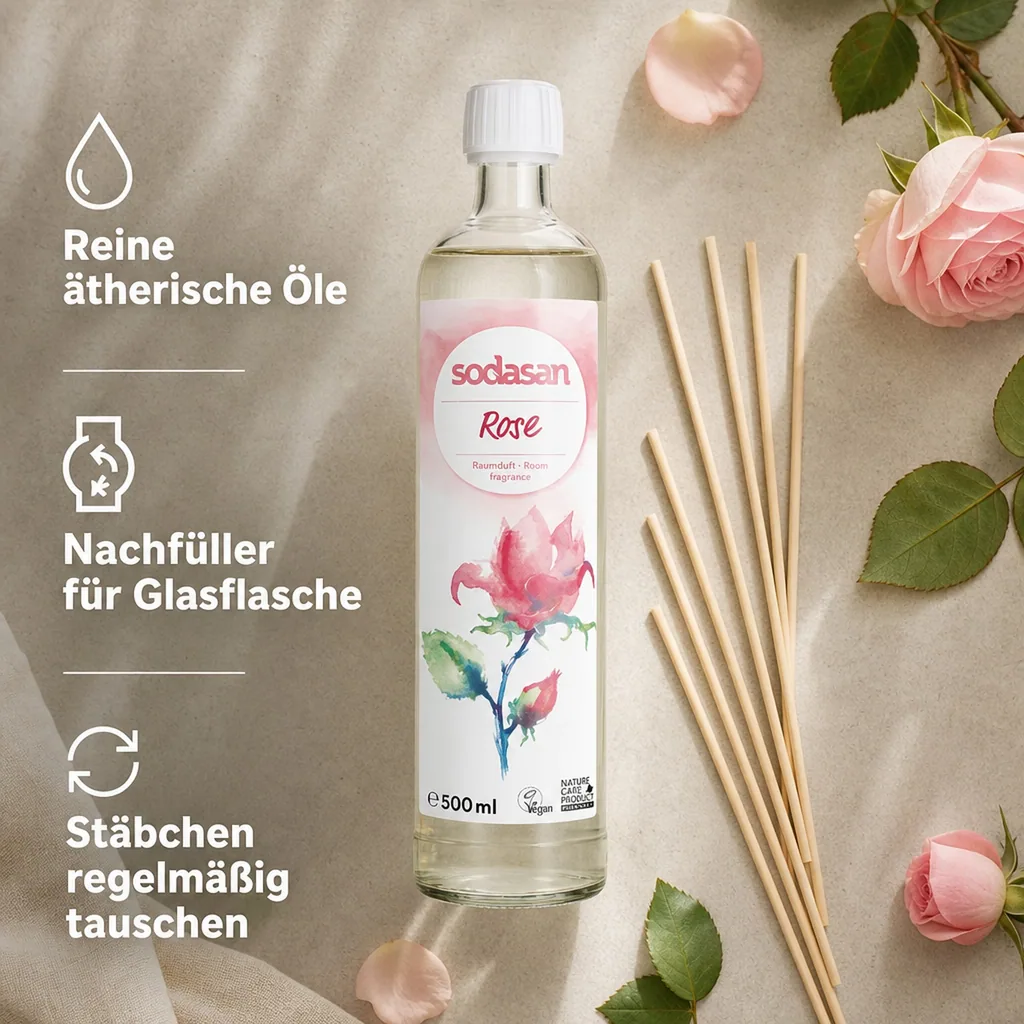 SODASAN Raumduft senses ROSE 500ml Nachfüller