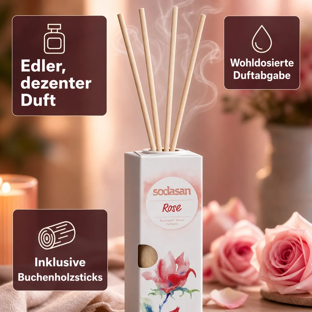 SODASAN Raumduft senses ROSE 200ml Lufterfrischer