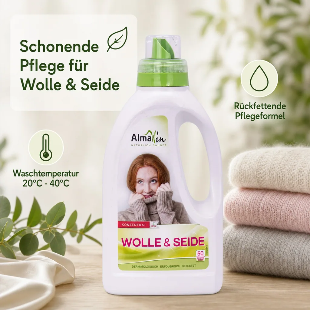 ALMAWIN Wolle & Seide 750 ml für ca. 50 Waschgänge