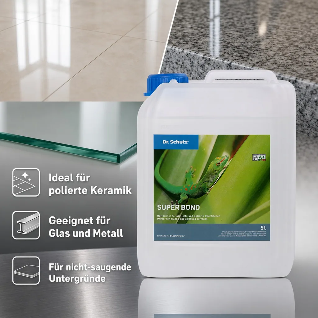 DR. SCHUTZ Super Bond 5 Liter Haftvermittler Haftprimer für polierte und glasierte Keramik- und Steinböden