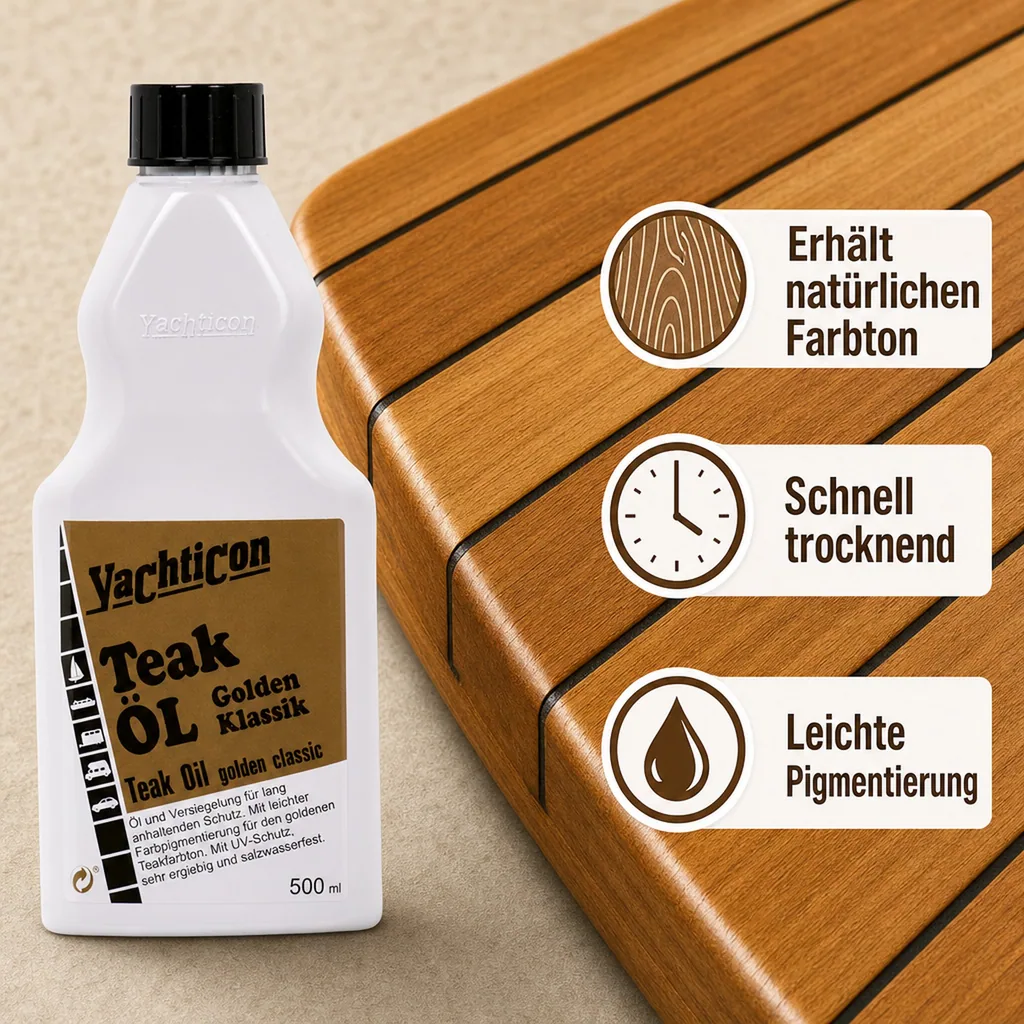 YACHTICON Teak Öl Golden Classic 500ml