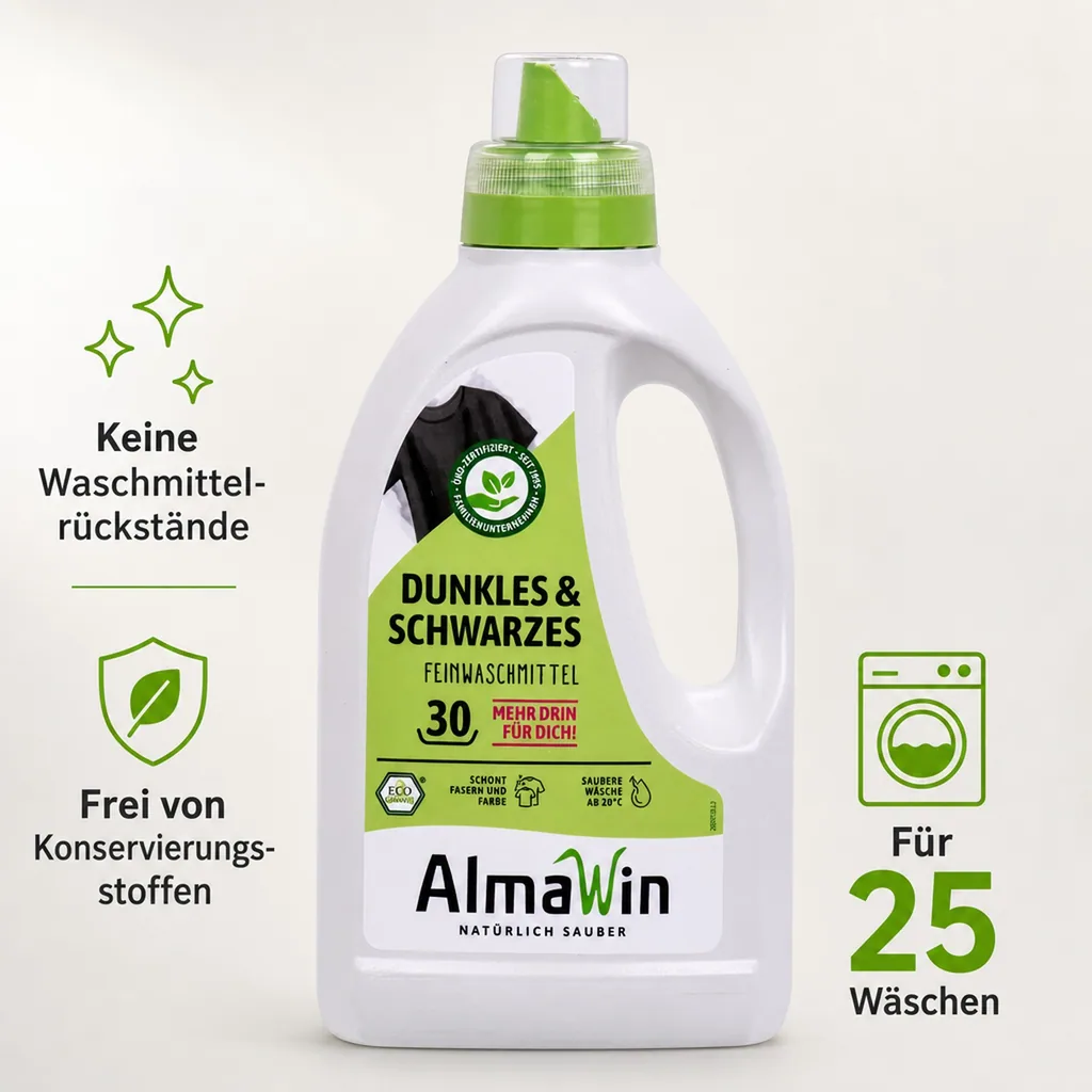 ALMAWIN Waschmittel für Dunkles und Schwarzes 750 ml