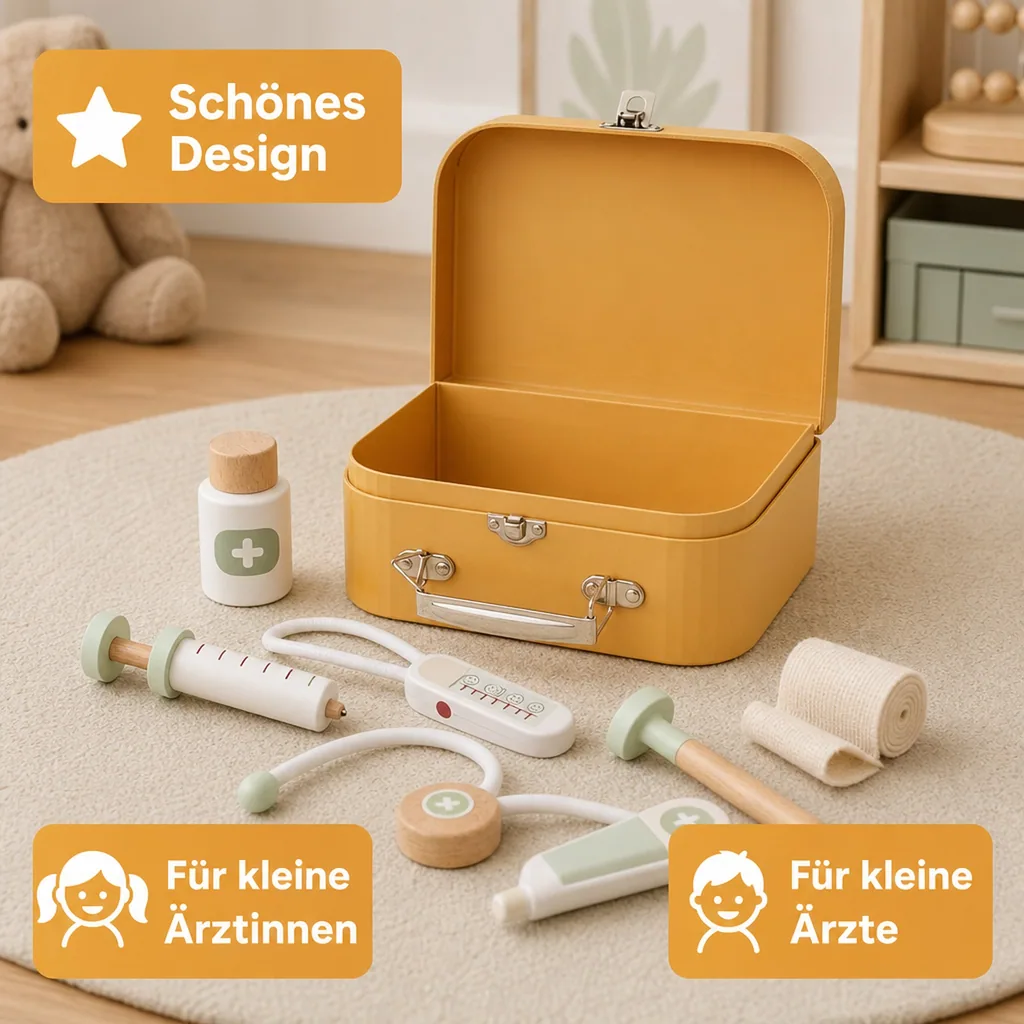 Arztkoffer Spielzeug gelb von Kids Concept
