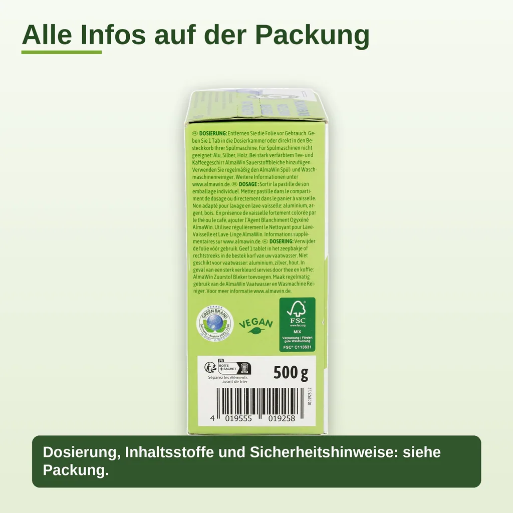 ALMAWIN Spülmaschinen Tabs 25 Stück extra stark & extra glänzend