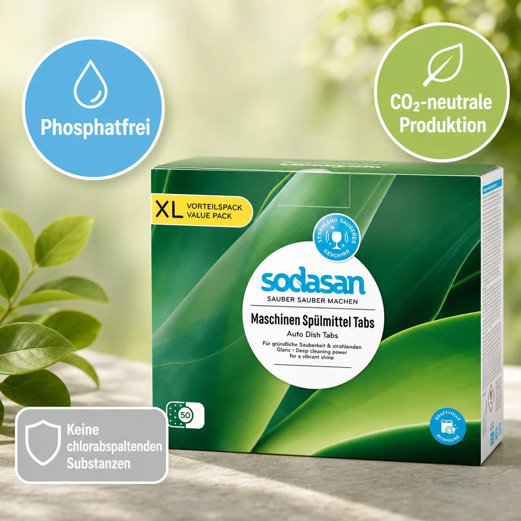SODASAN Maschinenspülmittel Tabs XL 50 Stück Vorteilspackung