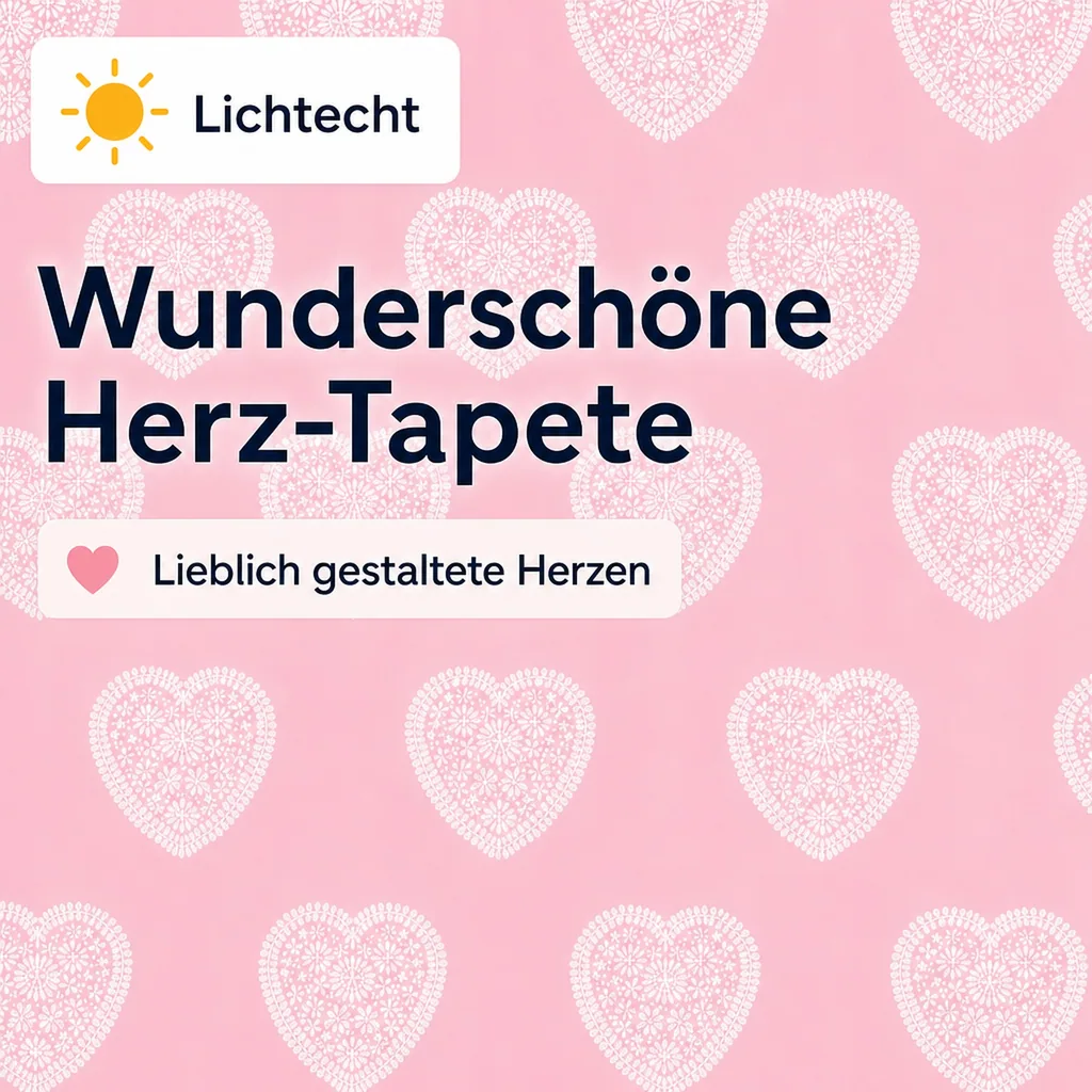Harlequin all about me Tapete rosa Herzen weiß
