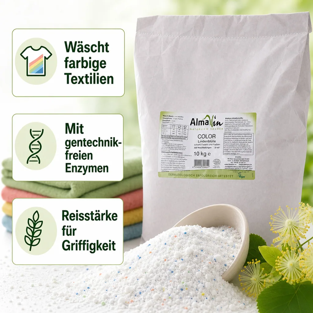 ALMAWIN Color Waschpulver Lindenblüte 10 kg