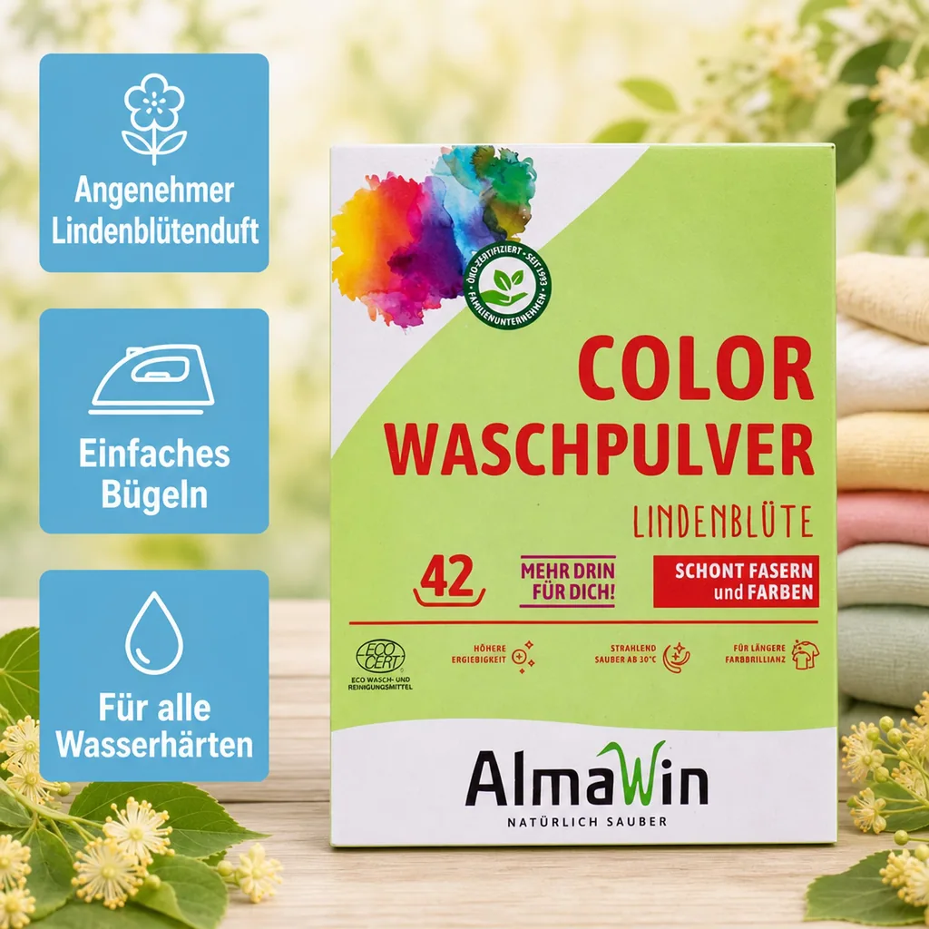 ALMAWIN Color Waschpulver Lindenblüte 2 kg