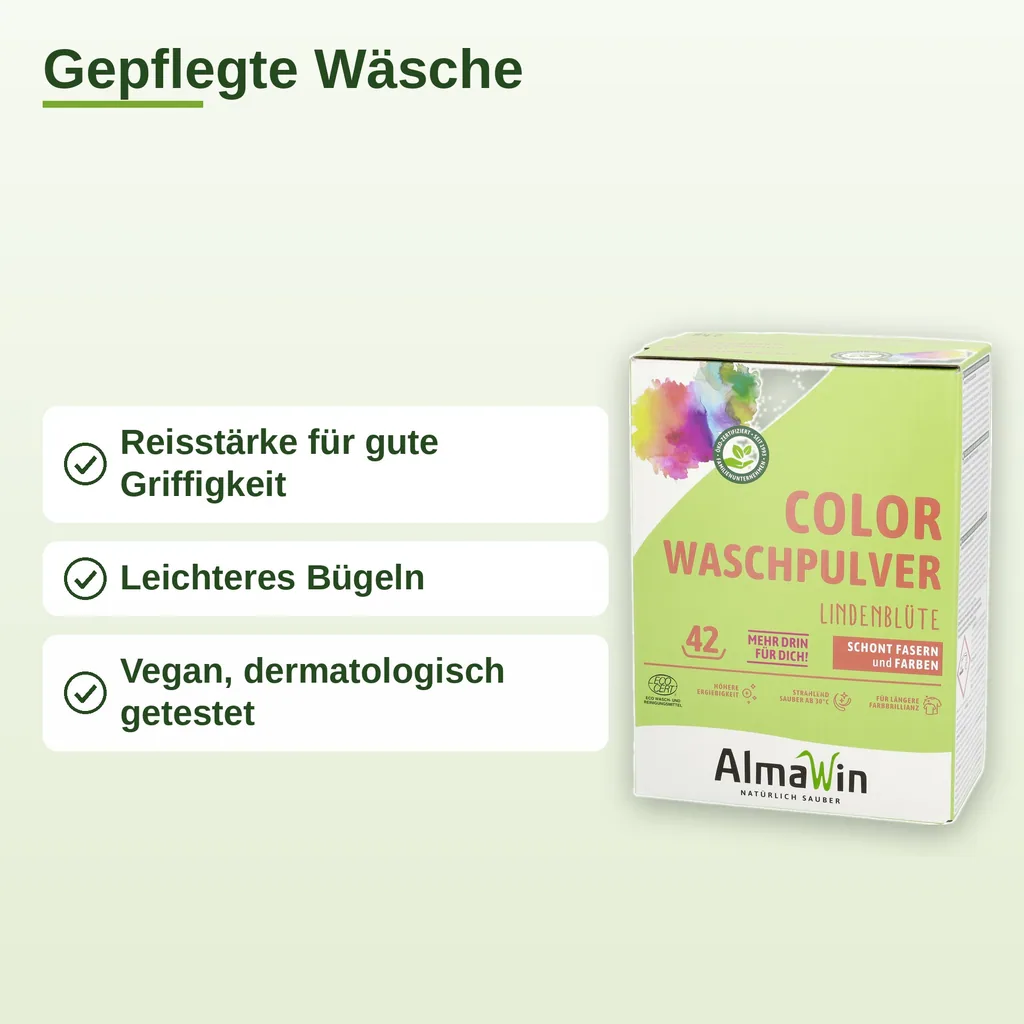 ALMAWIN Color Waschpulver Lindenblüte 2 kg