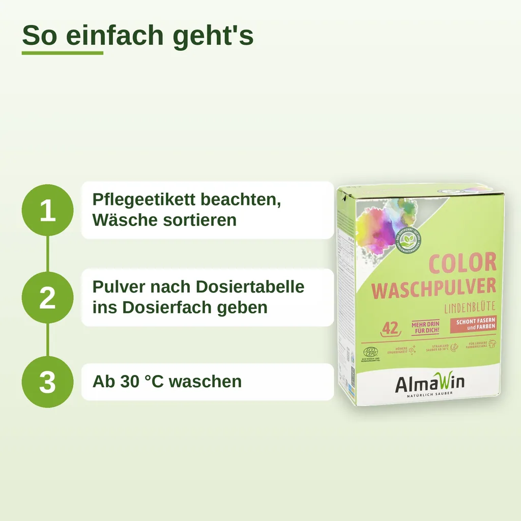 ALMAWIN Color Waschpulver Lindenblüte 2 kg