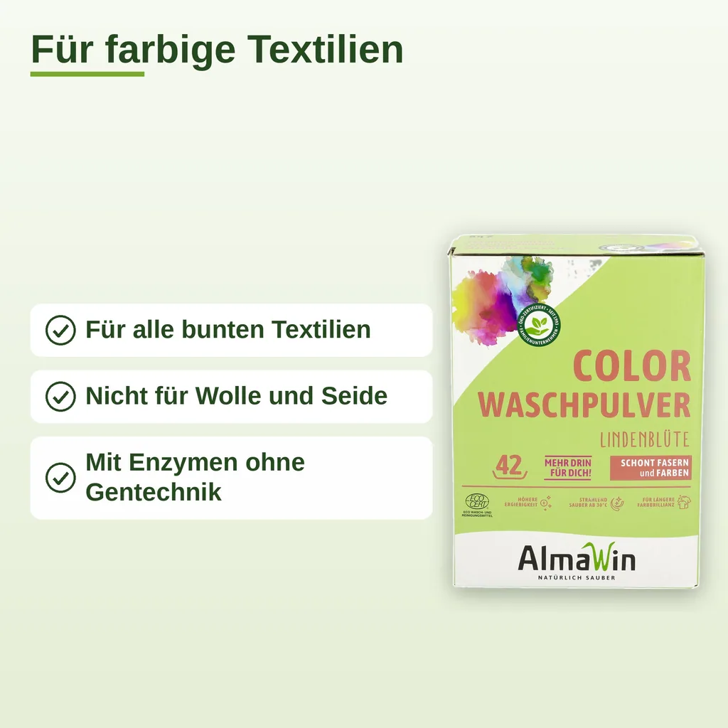 ALMAWIN Color Waschpulver Lindenblüte 2 kg