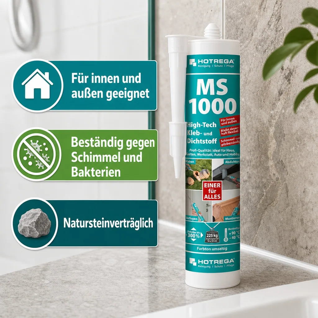 HOTREGA MS 1000 High Tech Kleb- und Dichtstoff 290ml grau