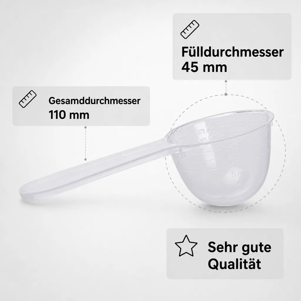 SONETT Messlöffel / Dosierlöffel 25 ml in 5 ml Teilung