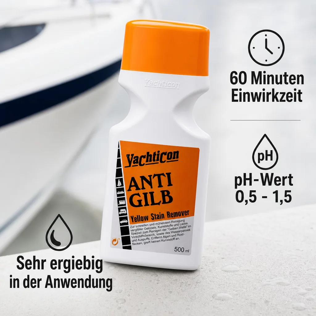 YACHTICON Anti Gilb 500ml zum Entfernen von gelblichem Algenbefall