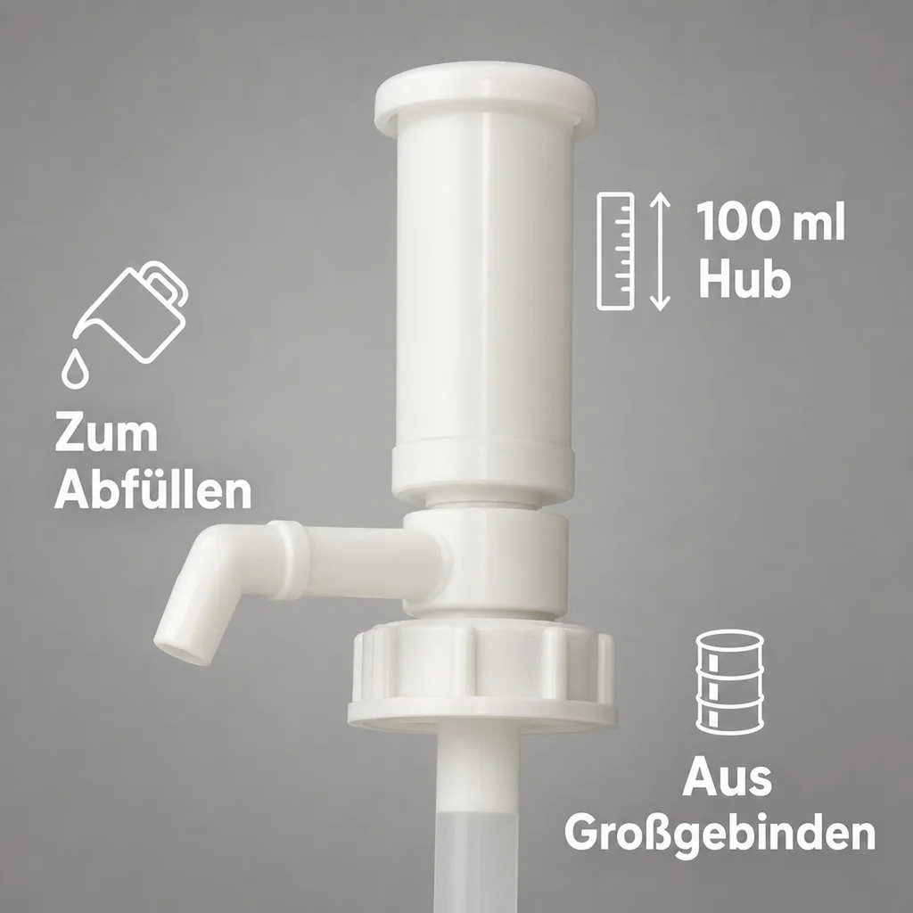 SONETT Abfüllpumpe für 20 Liter Hub 100 ml Dosierpumpe
