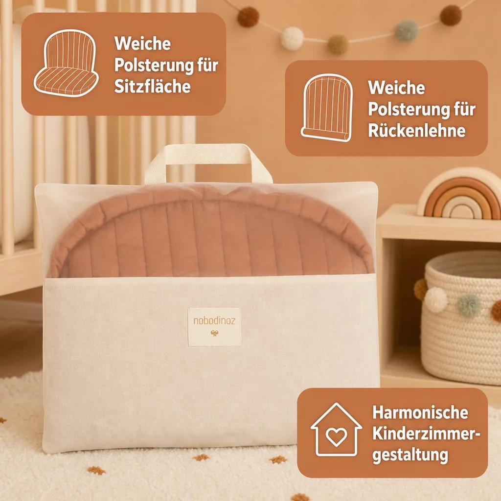 Nobodinoz Polster für Baby Hochstuhl Sienna braun