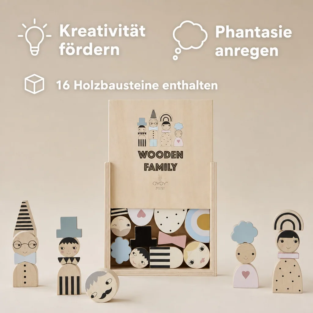 OyOy Wooden Family Bausteine