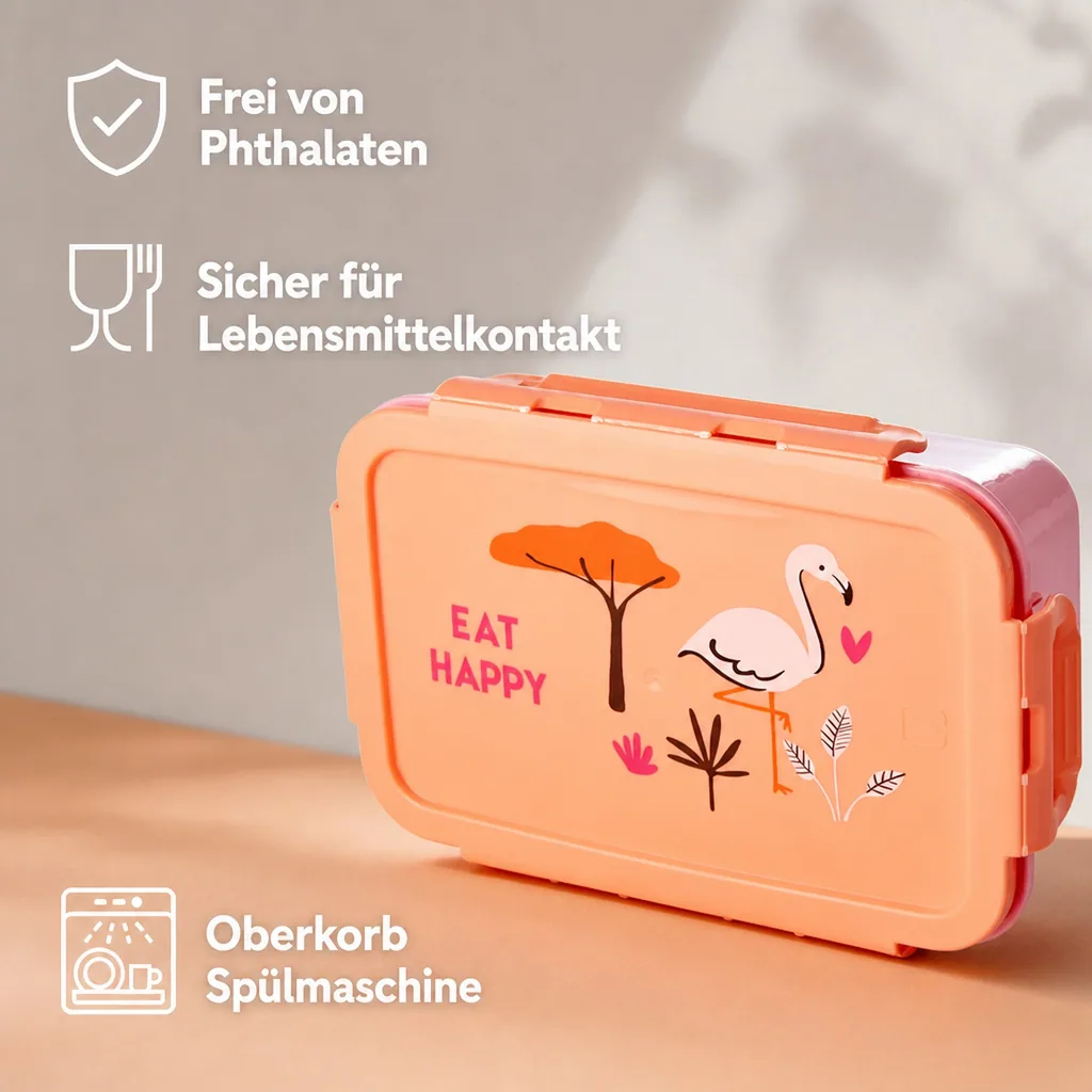 Rice Brotdose groß Flamingo