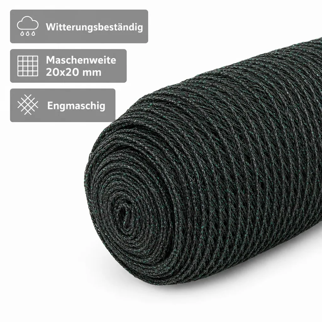 Teichschutznetz 5x2m (10m²), Laubschutznetz Teich, reißfestes Netz
